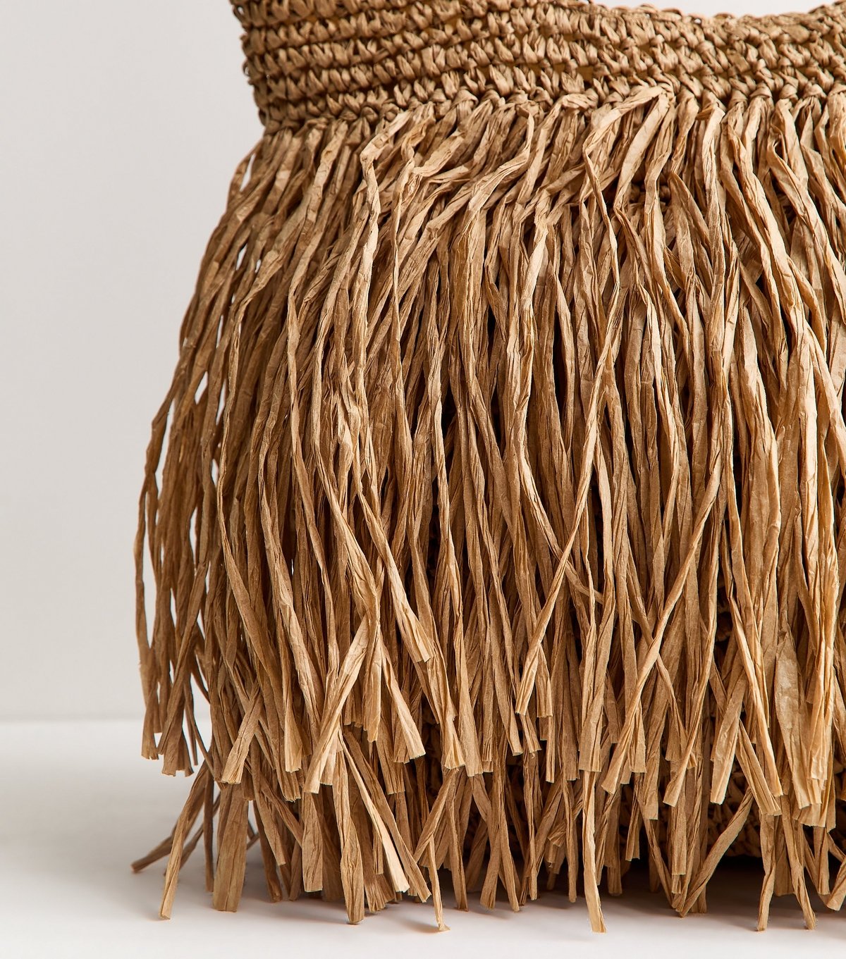 New Look Stone Woven Fringe Tote Bag New Look - 3