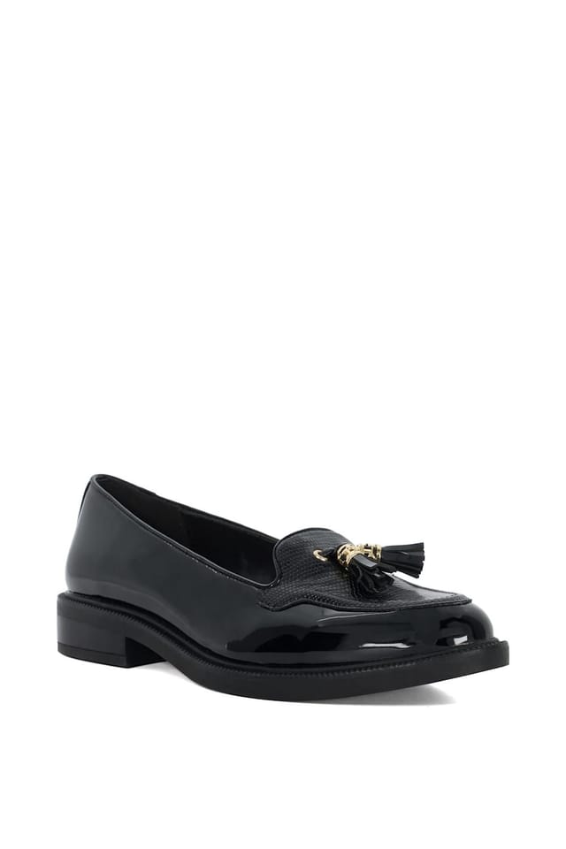 Dune London Dune London Women's Wide Fit 'Grape' Loafers in Black - 2