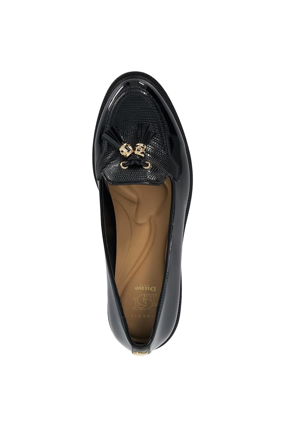 Dune London Dune London Women's Wide Fit 'Grape' Loafers in Black - 4