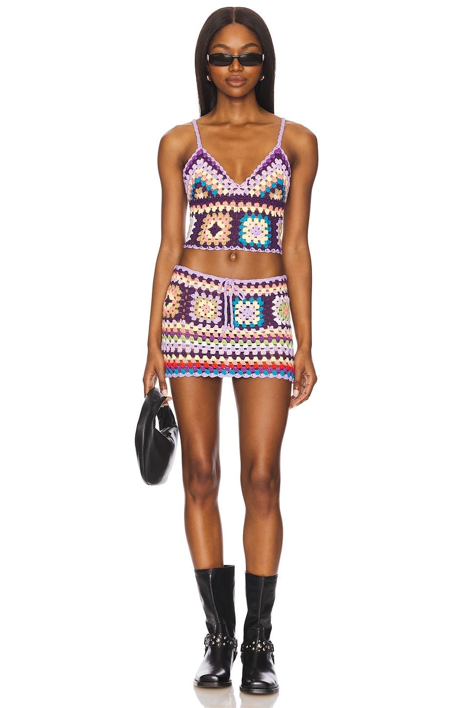 revolve Alcie Crochet Skirt Set