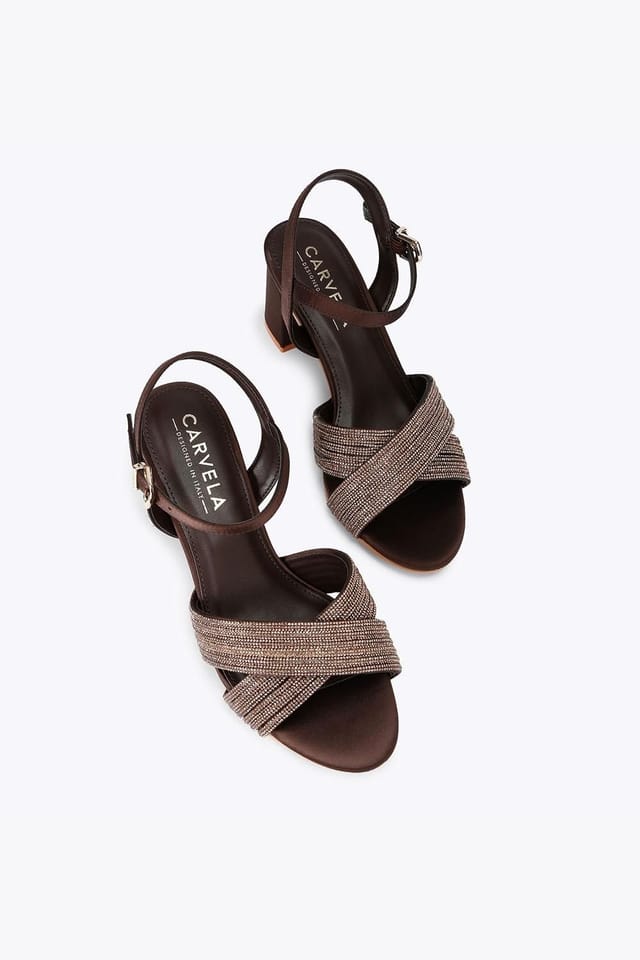 Carvela Carvela Women's 'Divine Block' Fabric Heels in Brown - 2
