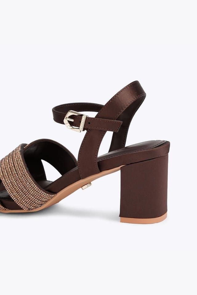 Carvela Carvela Women's 'Divine Block' Fabric Heels in Brown - 3