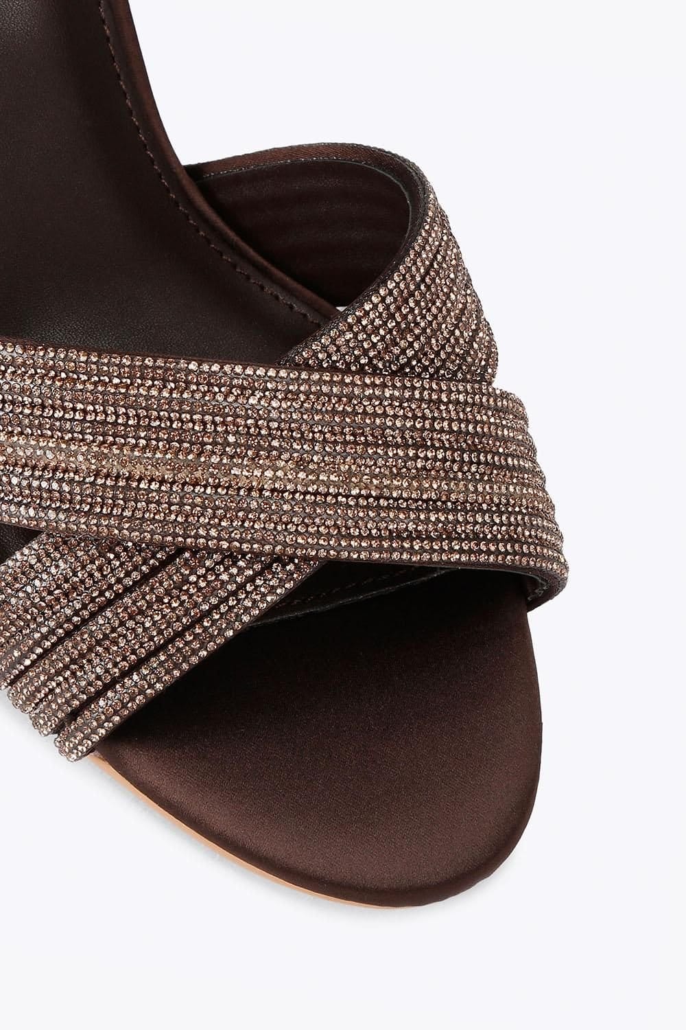 Carvela Carvela Women's 'Divine Block' Fabric Heels in Brown - 4