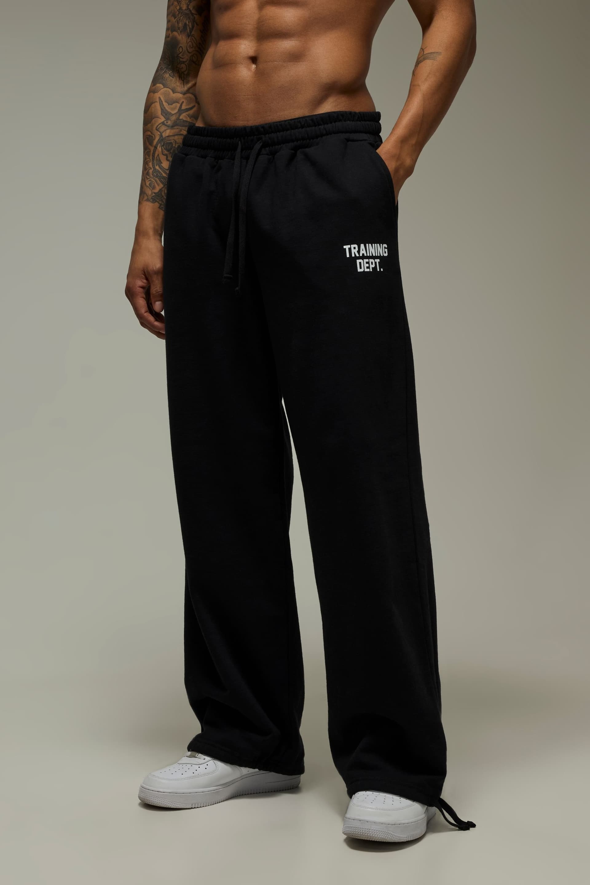Training Dept. Training Dept. Men's Training Dept Adjustable Cuff Wide Leg Jogger in Black