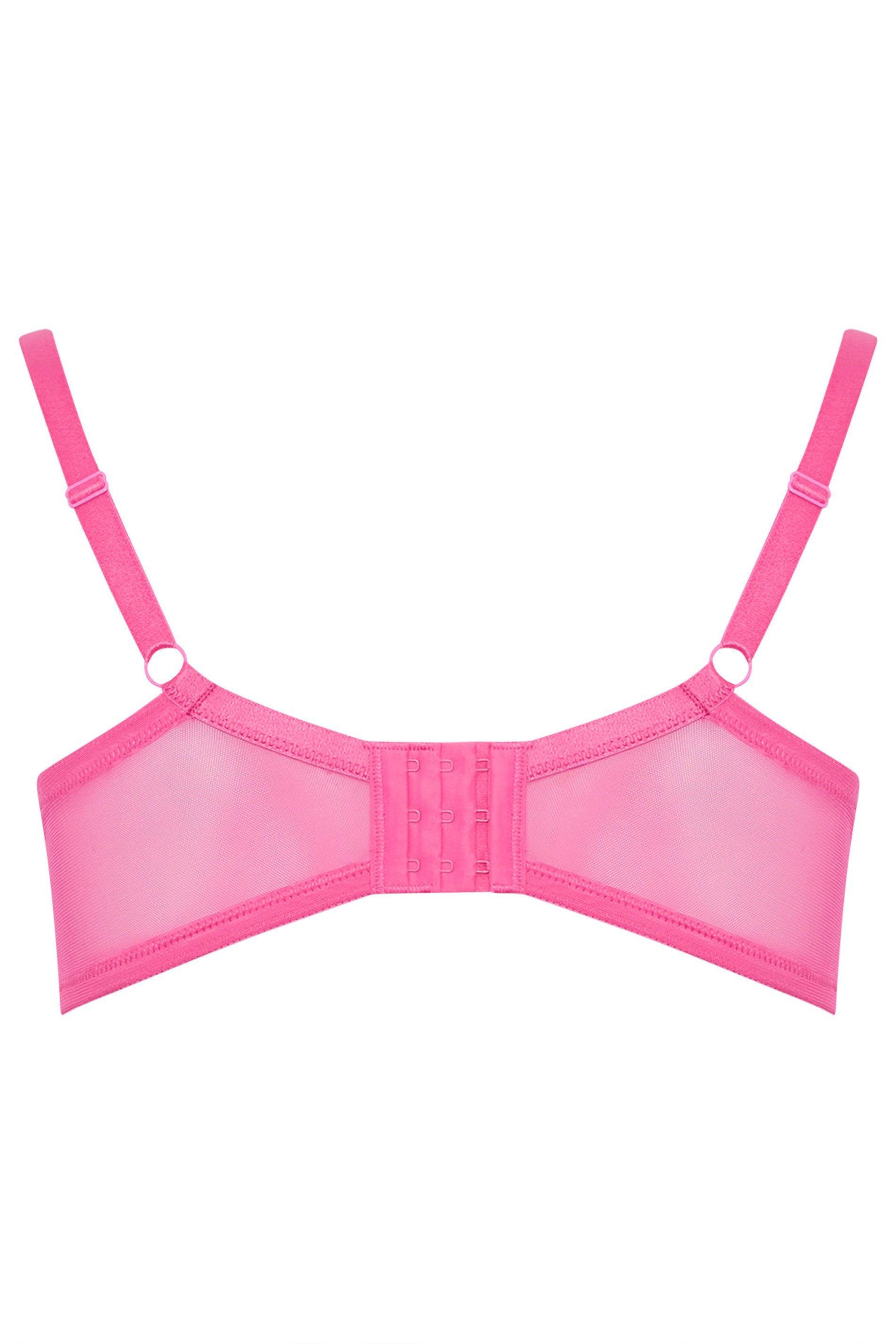 Yours Yours Women's 3 Pack Animal Mesh Underwired Bras in Black - 4