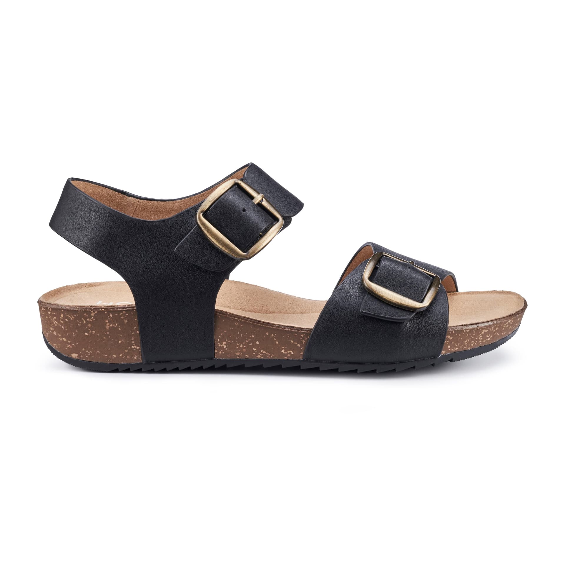 Hotter Hotter Women's 'Tourist II' Cork Wedge Sandals in Black