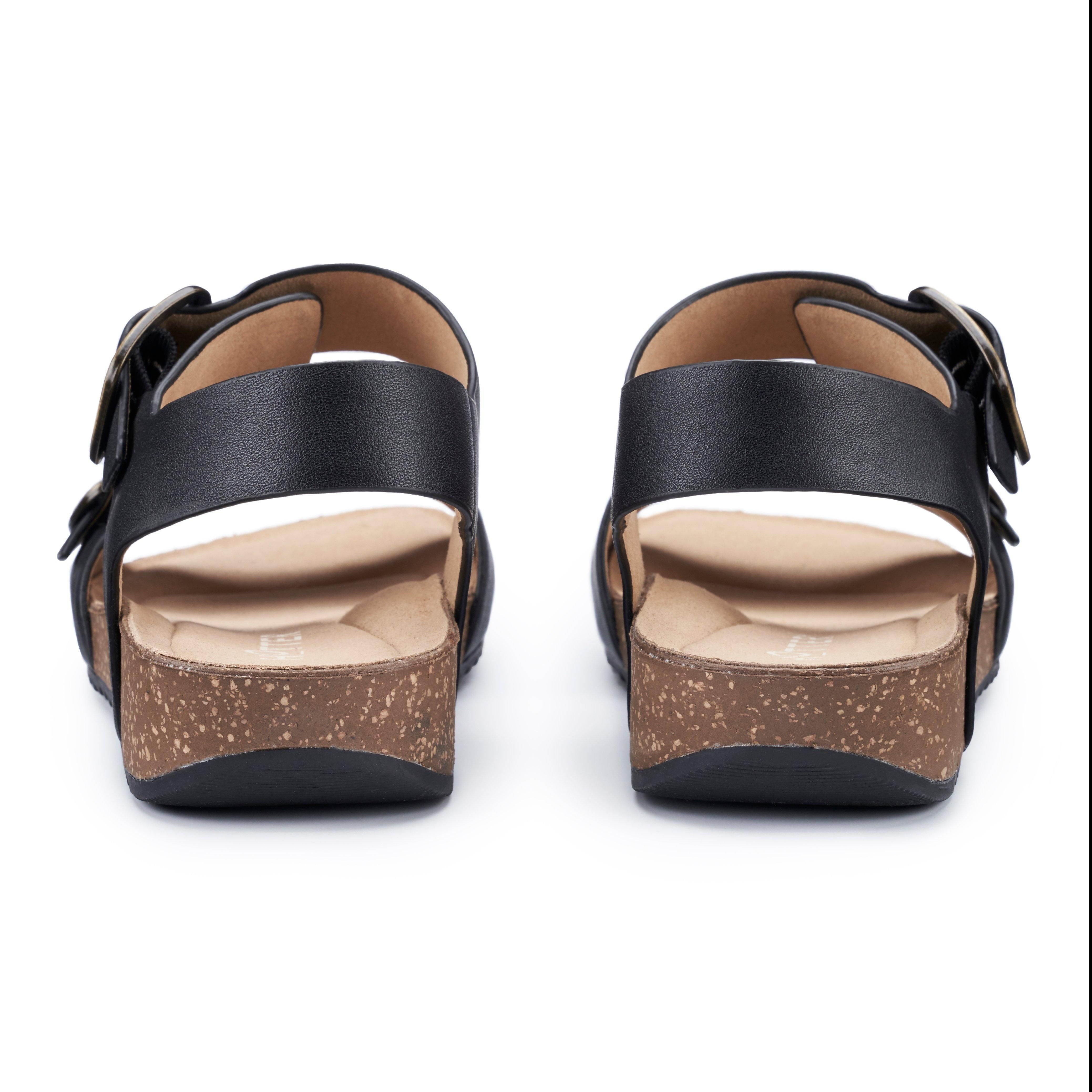 Hotter Hotter Women's 'Tourist II' Cork Wedge Sandals in Black - 4