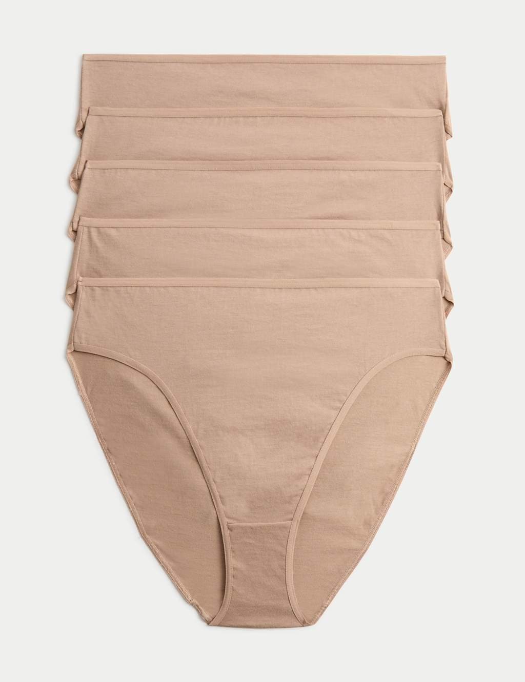 Marks & Spencer M&S Rose Quartz Pure Cotton High Leg Knickers 5pk