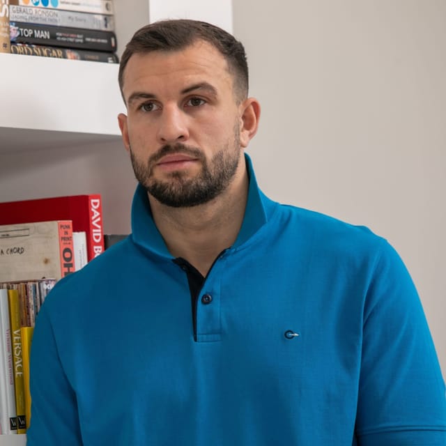Peter Gribby Peter Gribby Men's Mens Short Sleeve Solid Colour Pique Polo in Bright Blue - 2