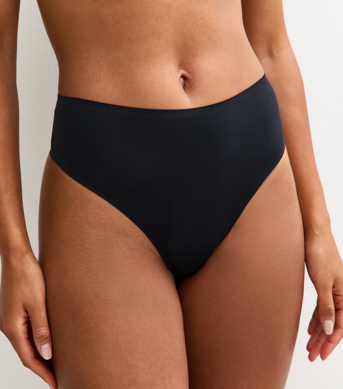 New Look Women's Black Bonded High Waist Micro Thong New Look - 3