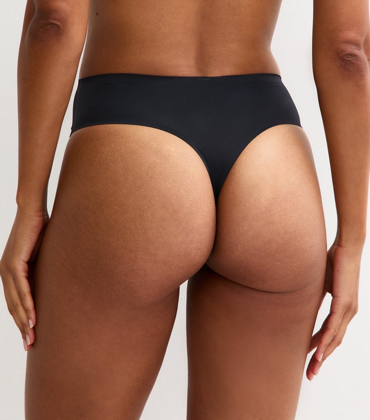 New Look Women's Black Bonded High Waist Micro Thong New Look - 4