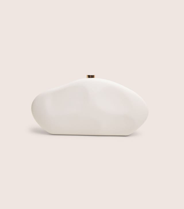 Public Desire Off White Sculpted Oval Clutch Bag Public Desire New Look - 2