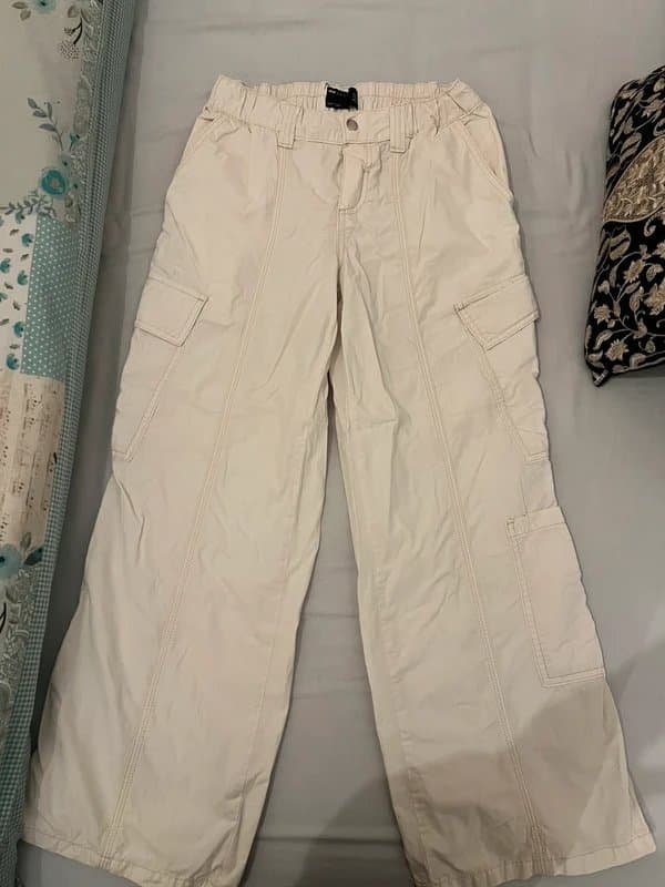 ASOS ASOS petite off white cargo pants