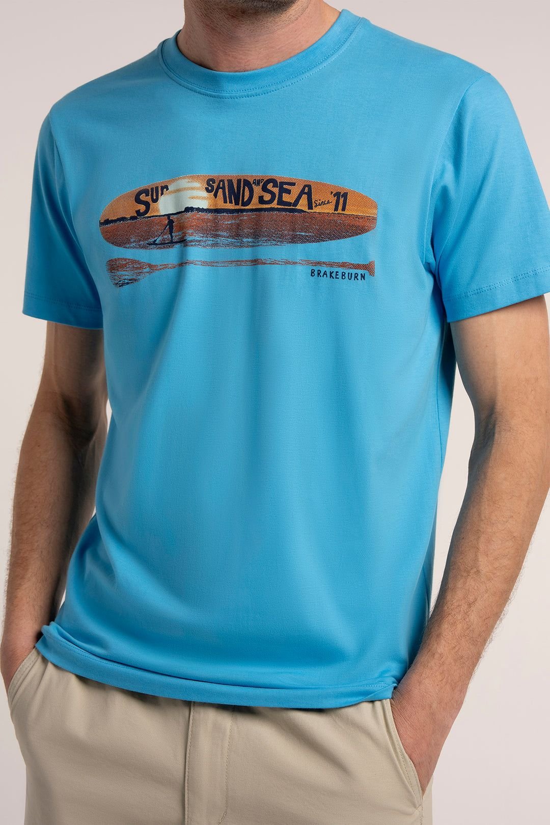 Brakeburn Brakeburn Men's RATHEN T-SHIRT in Blue - 3