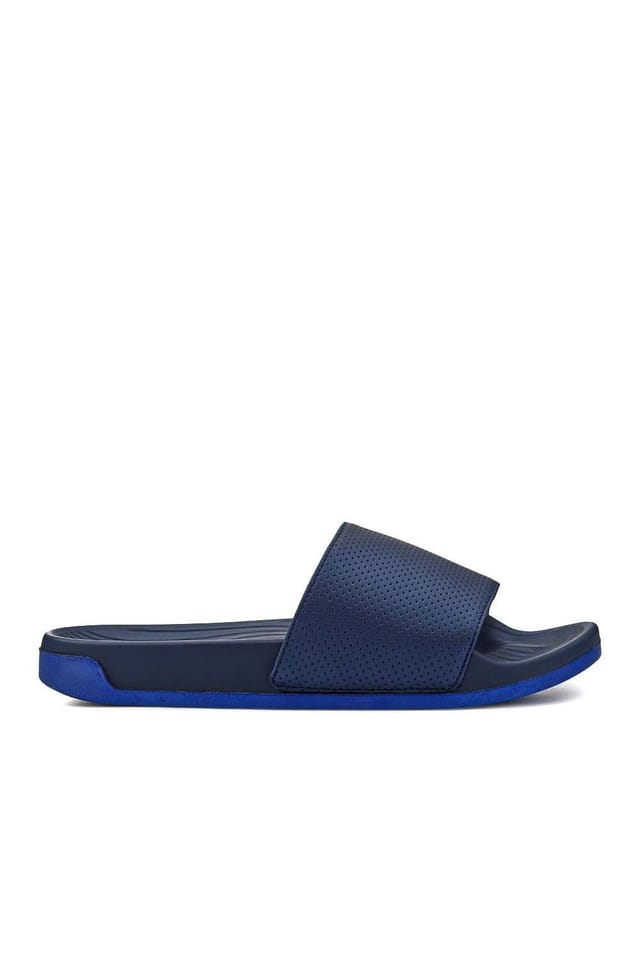 Pavers Pavers Men's Cushioned Slides in Navy - 2