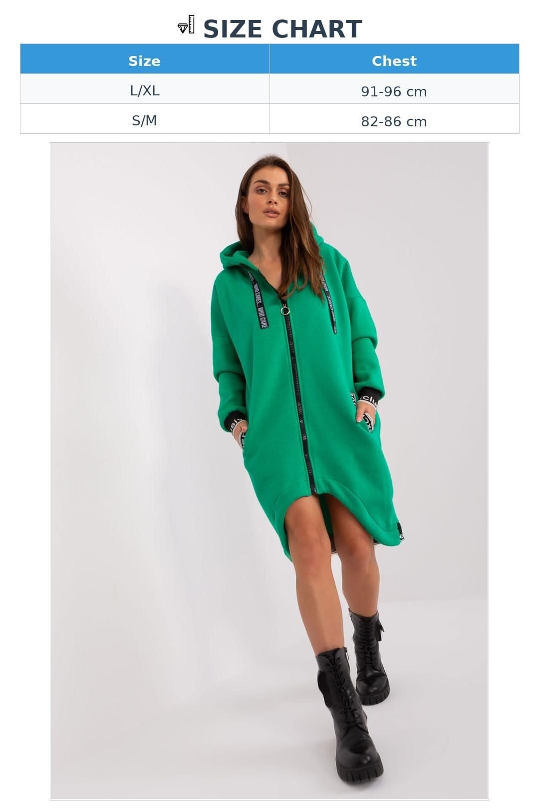 Love Lace Love Lace Women's Soft Cotton Hooded Zip Sweatshirt with Pockets in Green - 4