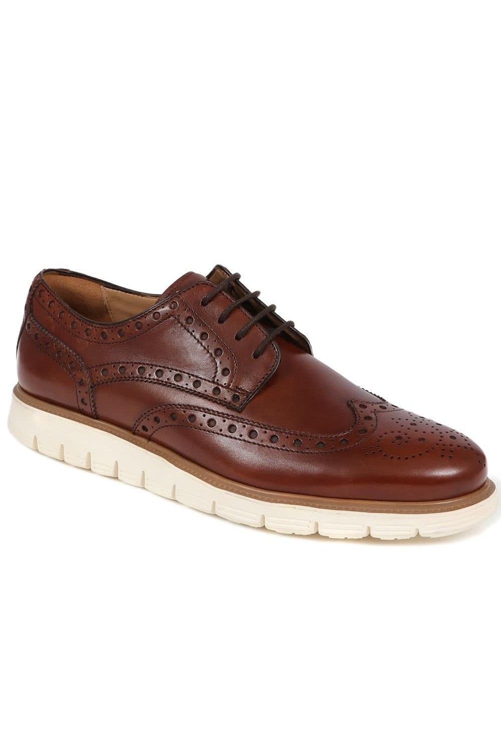 Jones Bootmaker Jones Bootmaker Men's LondonCity2 Brogue Derby Shoes in Light Brown