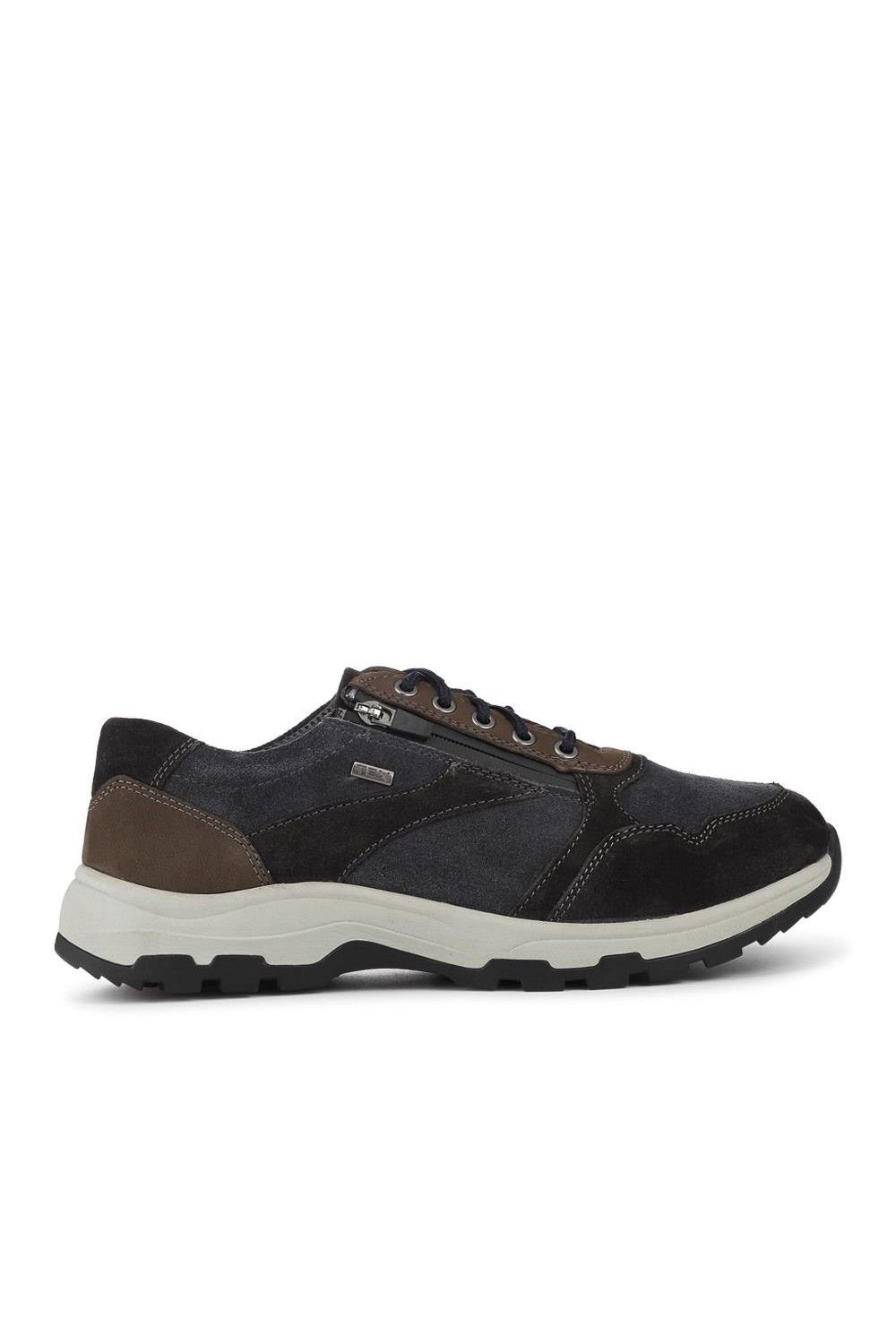 Easyfit Easyfit Men's Extra Wide Water Resistant Zipped Trainers in Navy - 2