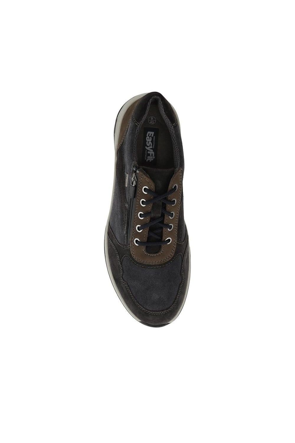 Easyfit Easyfit Men's Extra Wide Water Resistant Zipped Trainers in Navy - 4