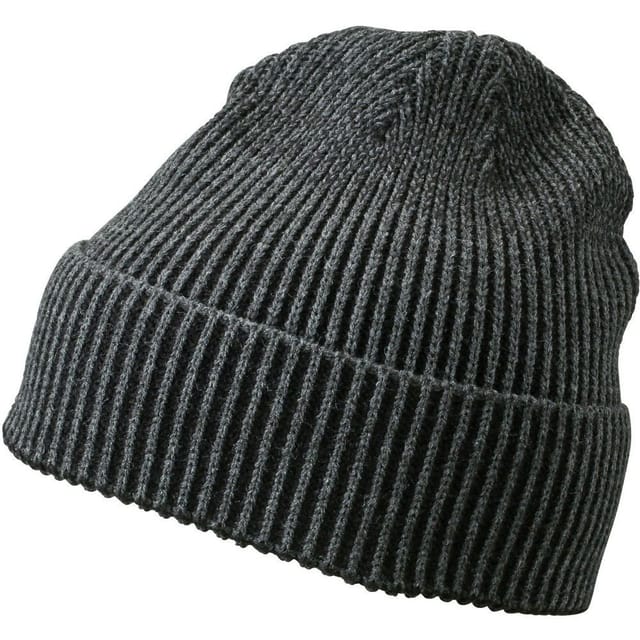 Myrtle Beach Myrtle Beach Men's Ribbed Beanie in Dark Grey - 2