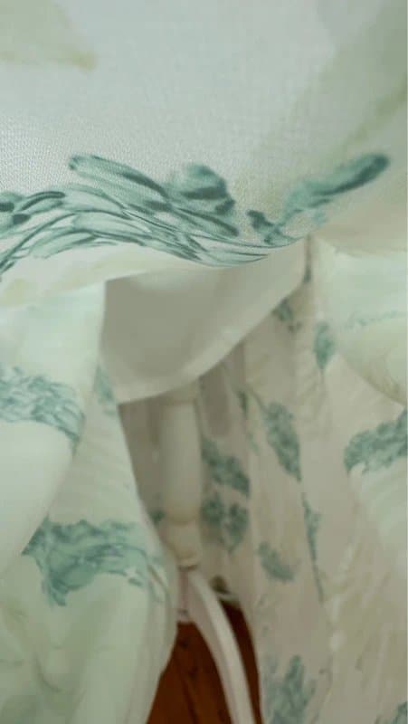 Flam Mode Green /Multi long sleeve  butterfly mesh detail floral maxi dress medium