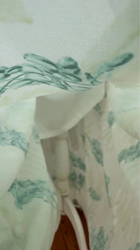 Flam Mode Green /Multi long sleeve butterfly mesh detail floral maxi dress medium - 1