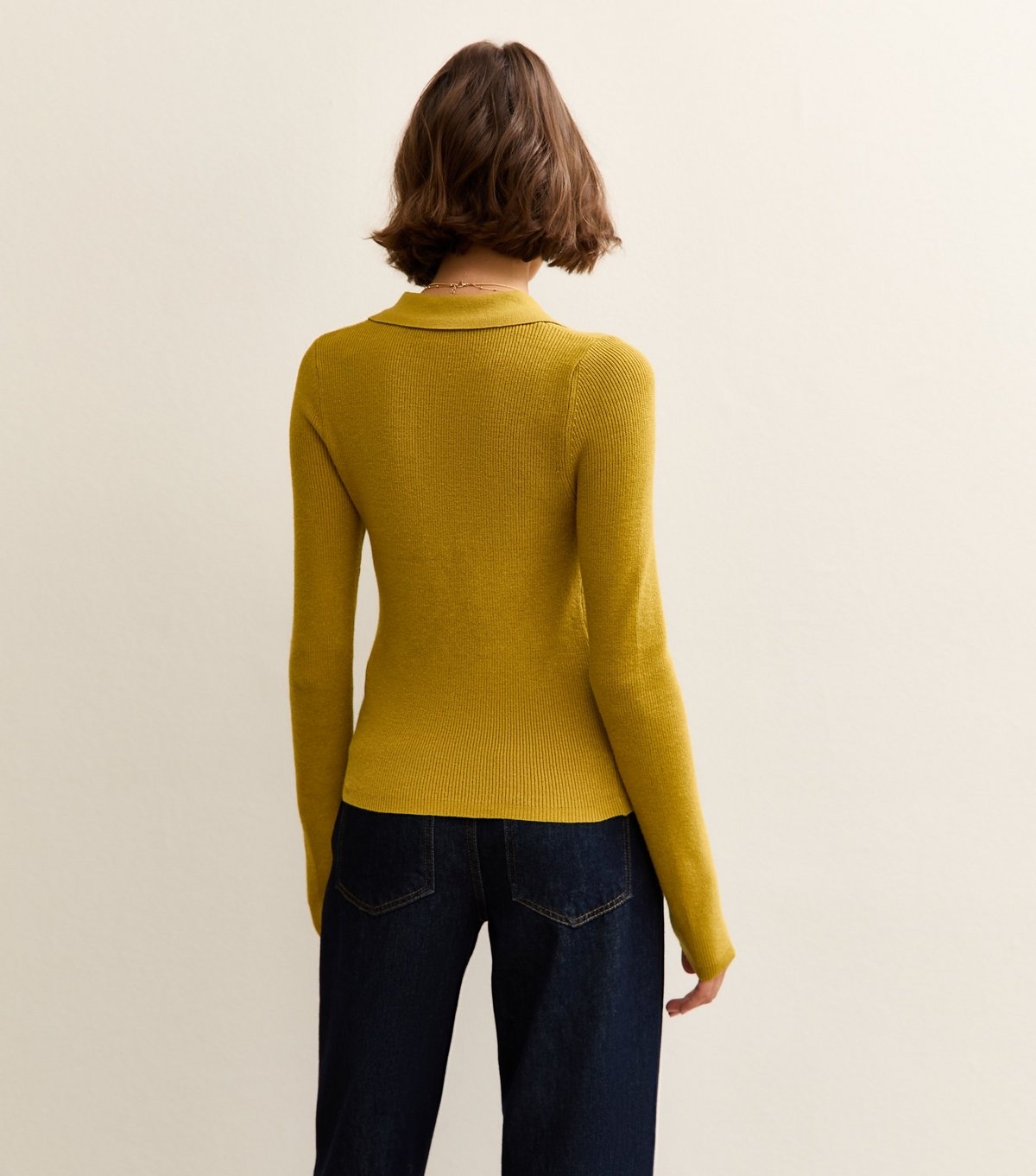 New Look Women's Mid Green Lightweight Button Up Polo Top New Look - 4