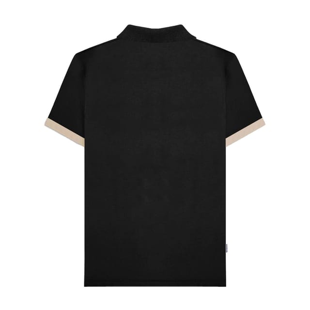 Lambretta Lambretta Men's Vintage Panelled Polo Shirt in Jet Black - 3