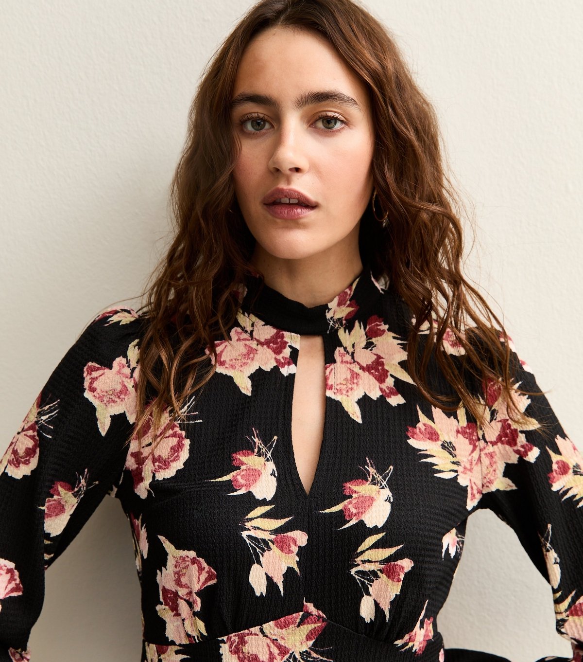 New Look Women's Black Floral Keyhole Mini Dress New Look - 3