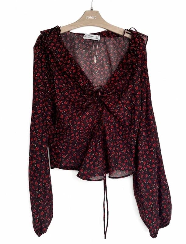 Bershka Bershka Floral black blouse
