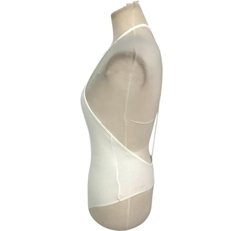 ASOS ASOS T Back Bodysuit In White Size 4 NWOT $24 MSRP