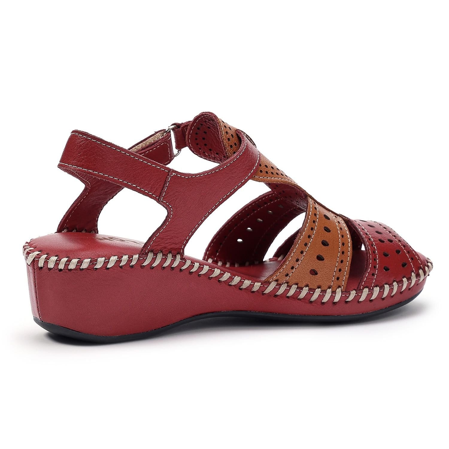 Hotter Hotter Women's 'Valletta' Wedge Sandals in Red - 4