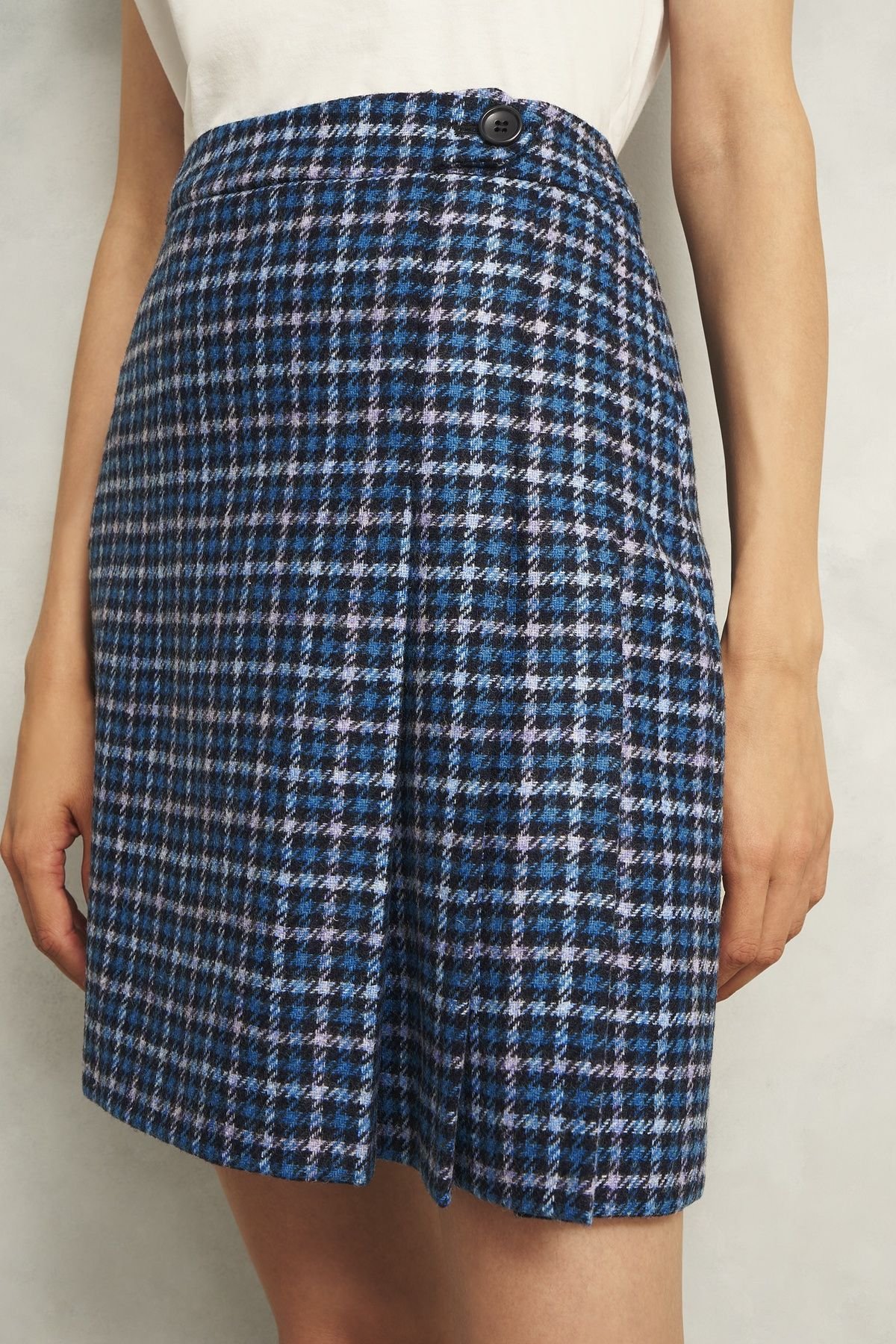 Hobbs London Hobbs London Women's Molly Kilt Skirt in Mid Blue - 3