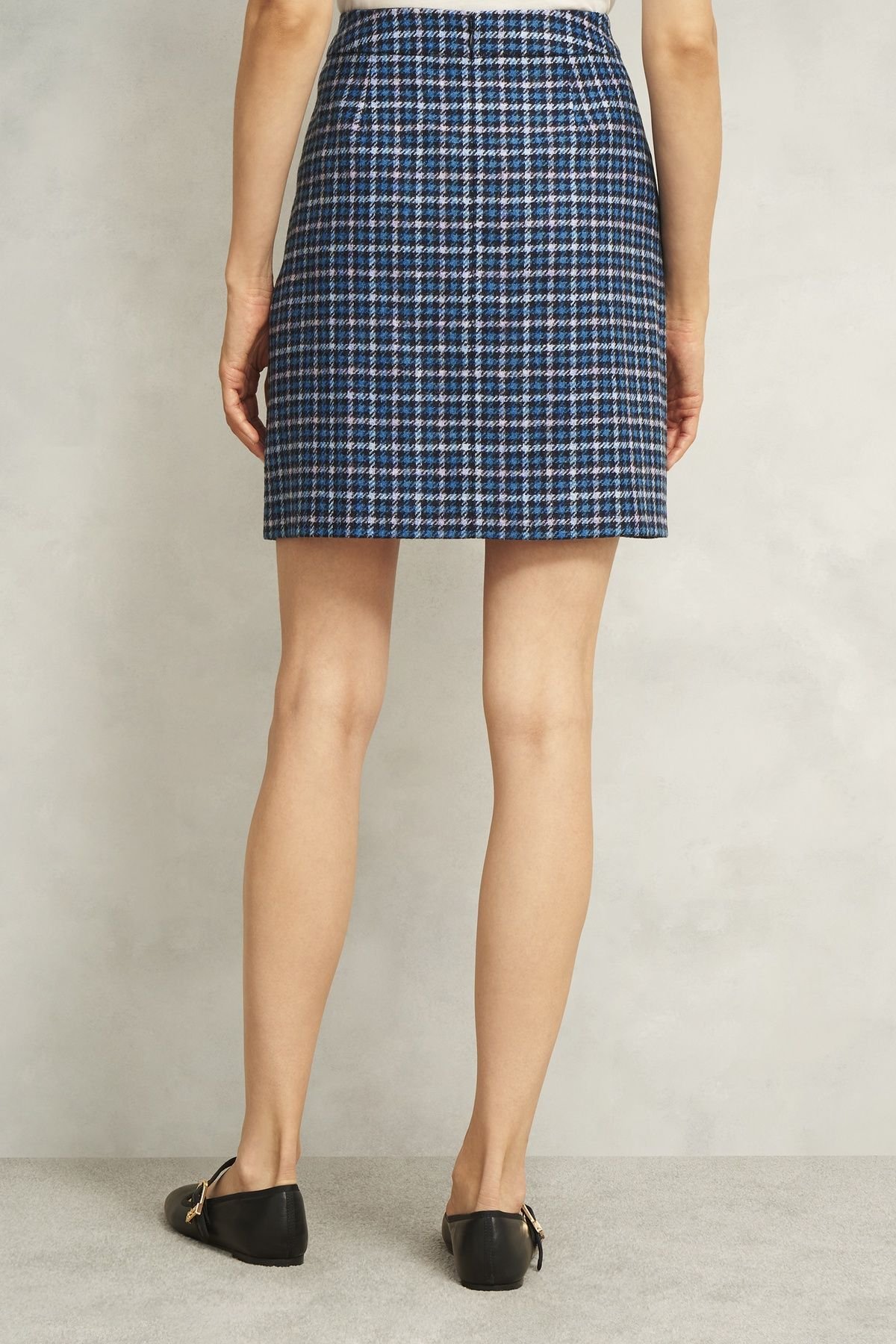 Hobbs London Hobbs London Women's Molly Kilt Skirt in Mid Blue - 4
