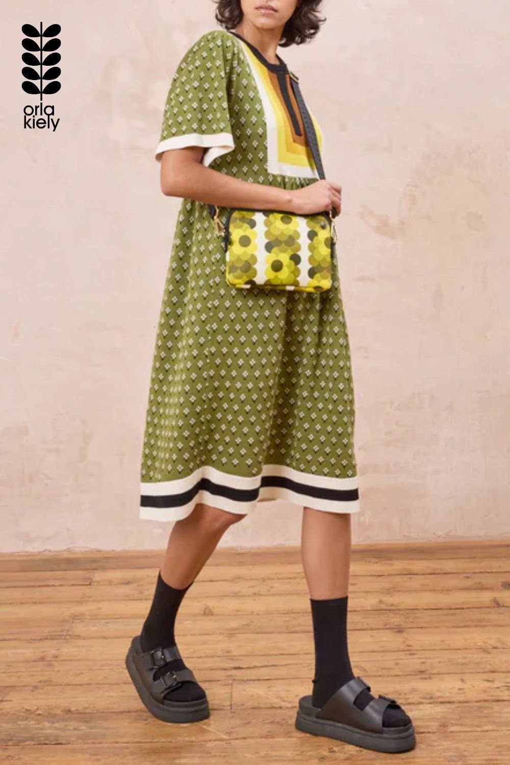 Orla Kiely Orla Kiely Women's Retro Flower Yellow Crossbody