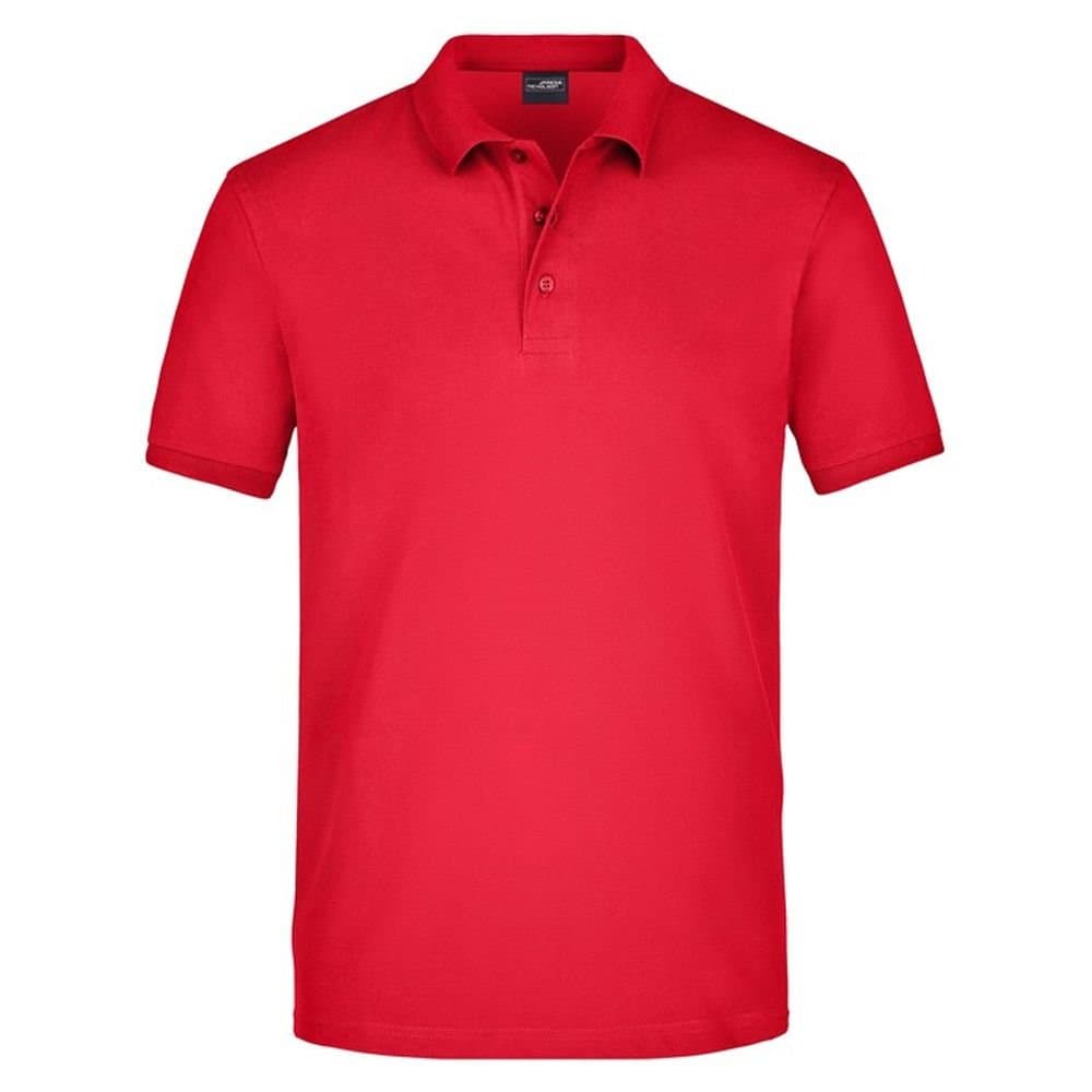 James and Nicholson James and Nicholson Men's Piqué Elasticated Polo Shirt in Red