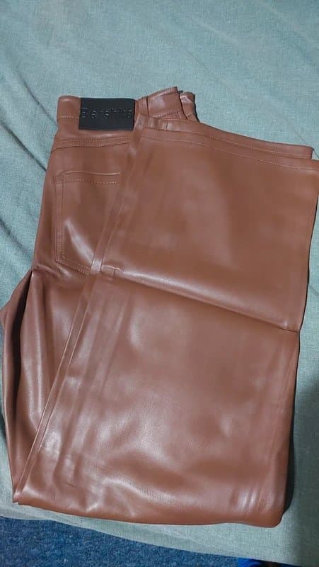 Bershka Bershka faux leather trouser