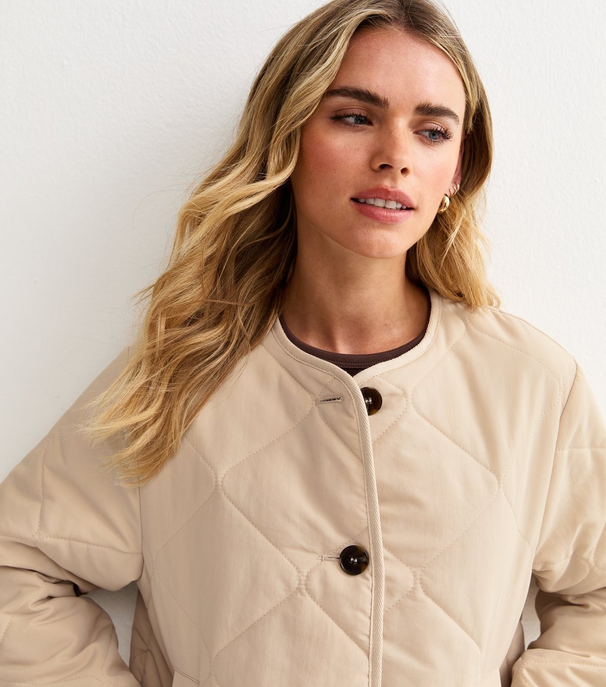 New Look Women's Petite Stone Soft Touch Quilted Jacket New Look - 2