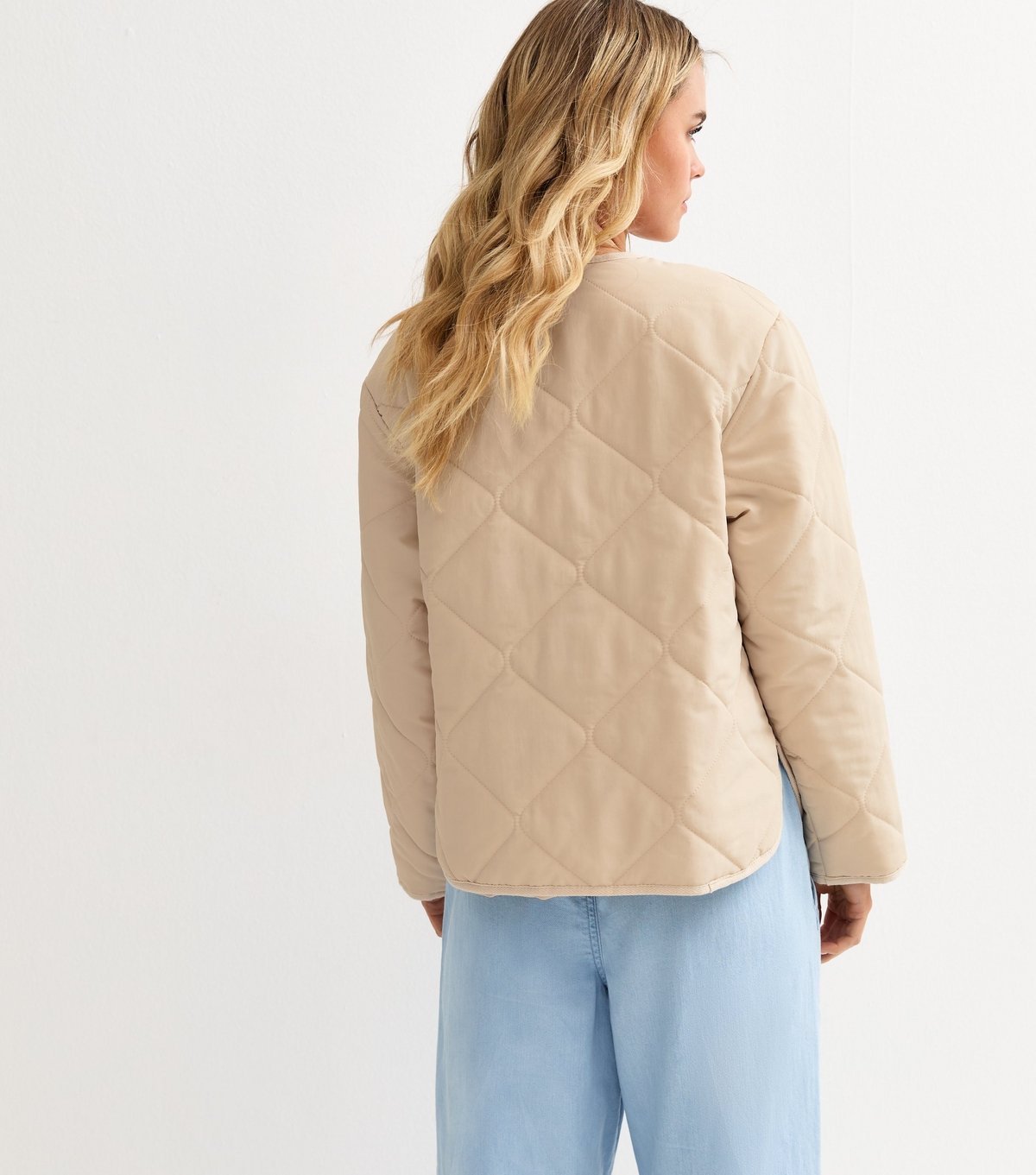 New Look Women's Petite Stone Soft Touch Quilted Jacket New Look - 4