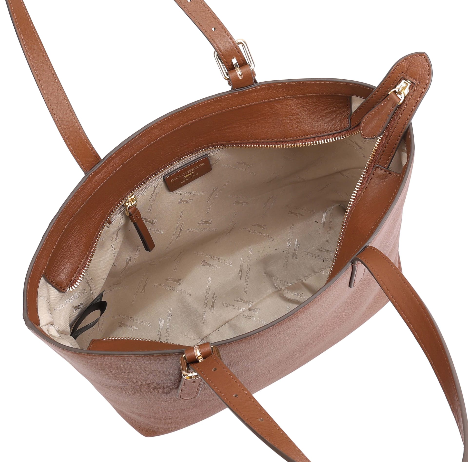 Paul Costelloe Paul Costelloe Women's Cambridge Leather Shoulder Bag in Tan - 4