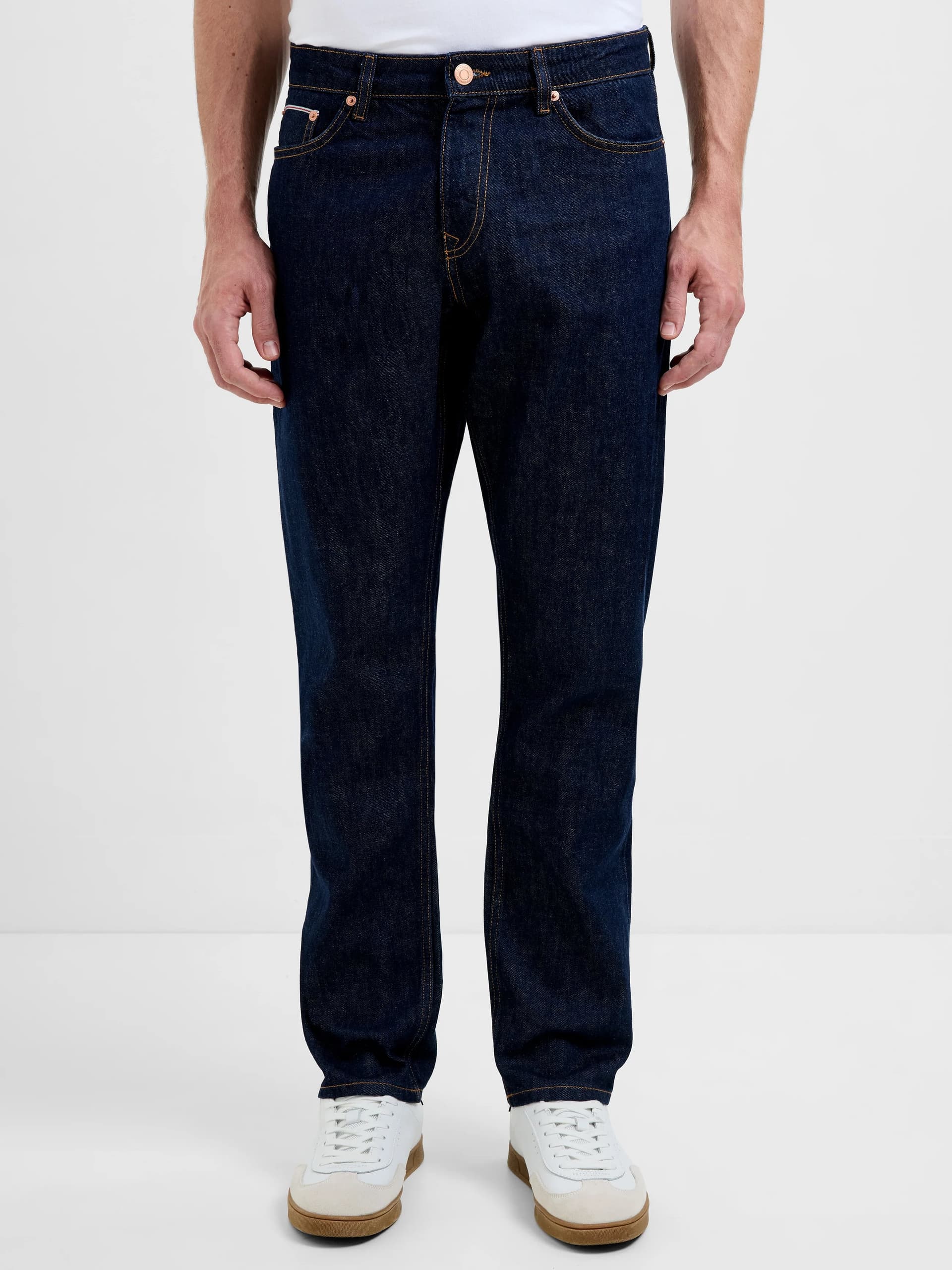 French Connection Slim Fit Selvedge Denim Indigo Blue