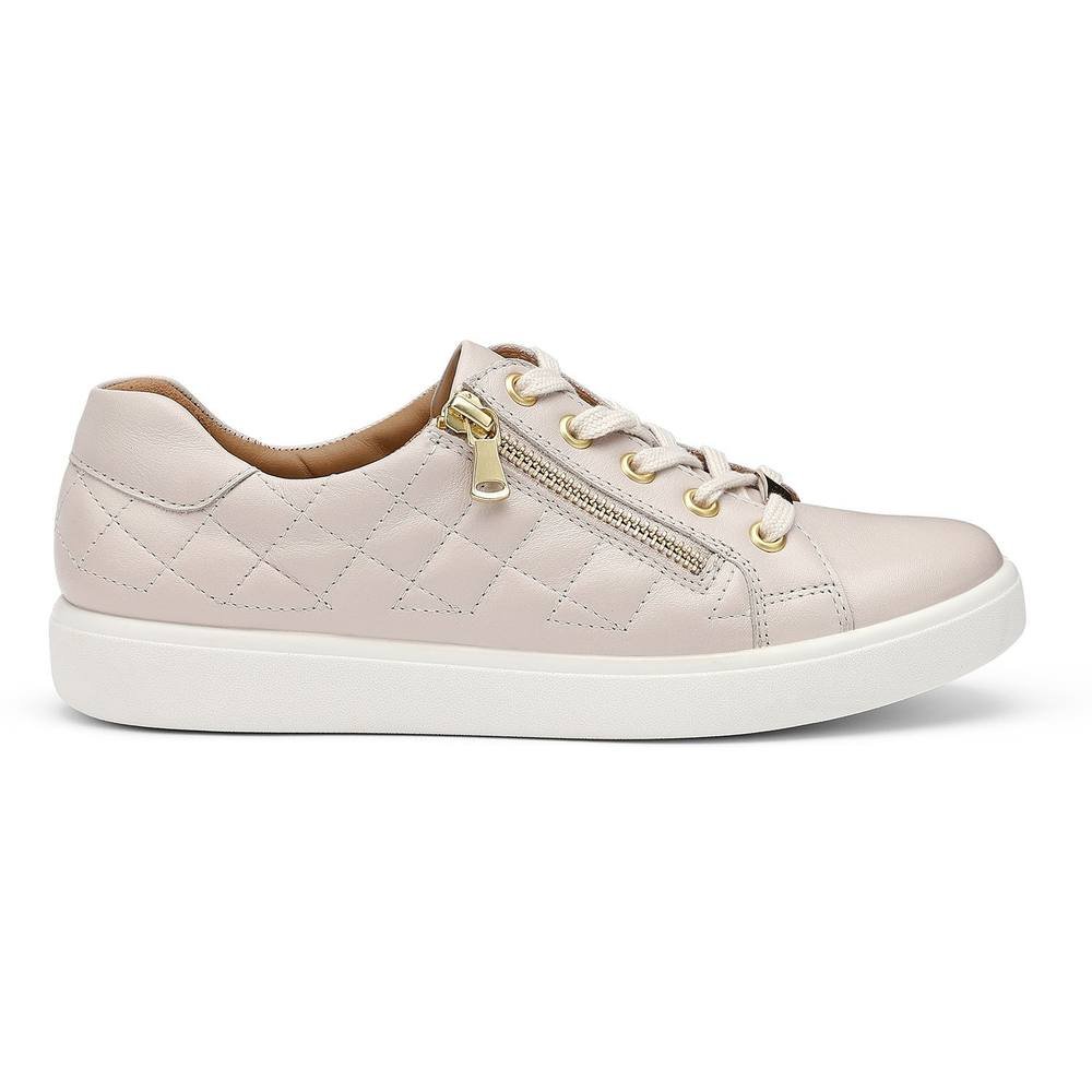 Hotter Hotter Women's 'Wonder' Quilted Trainers in Light Sand - 3