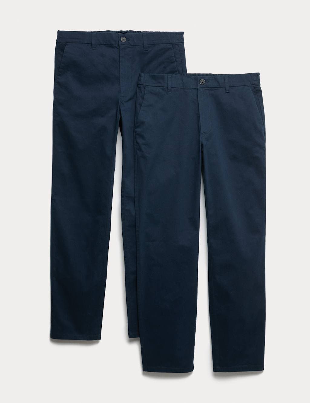 Marks & Spencer M&S Navy Stretch Chinos 2 Pack