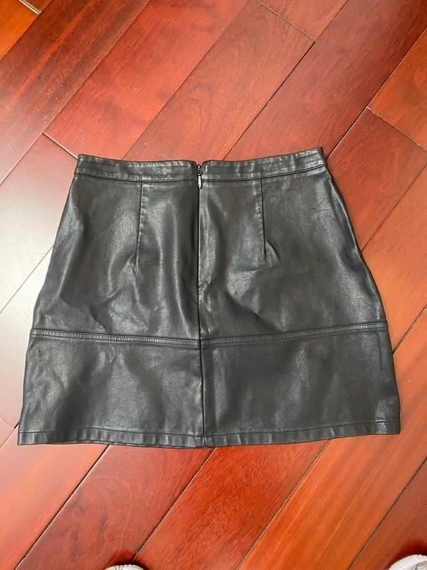 New Look Black New Look Leather Mini Skirt | Size 12