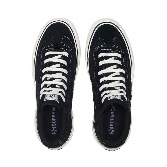 Superga Superga Women's 3141 lley Swallowtail Ripped Mid Cut Trainers in Black - 3
