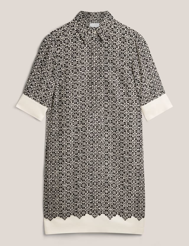 Hobbs London Hobbs London Women's Marciella 3/4 Sleeve Printed Mini Dress in Dark Navy - 2