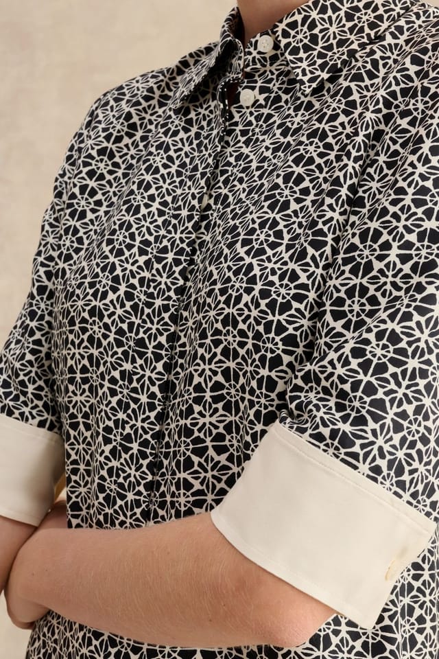 Hobbs London Hobbs London Women's Marciella 3/4 Sleeve Printed Mini Dress in Dark Navy - 3