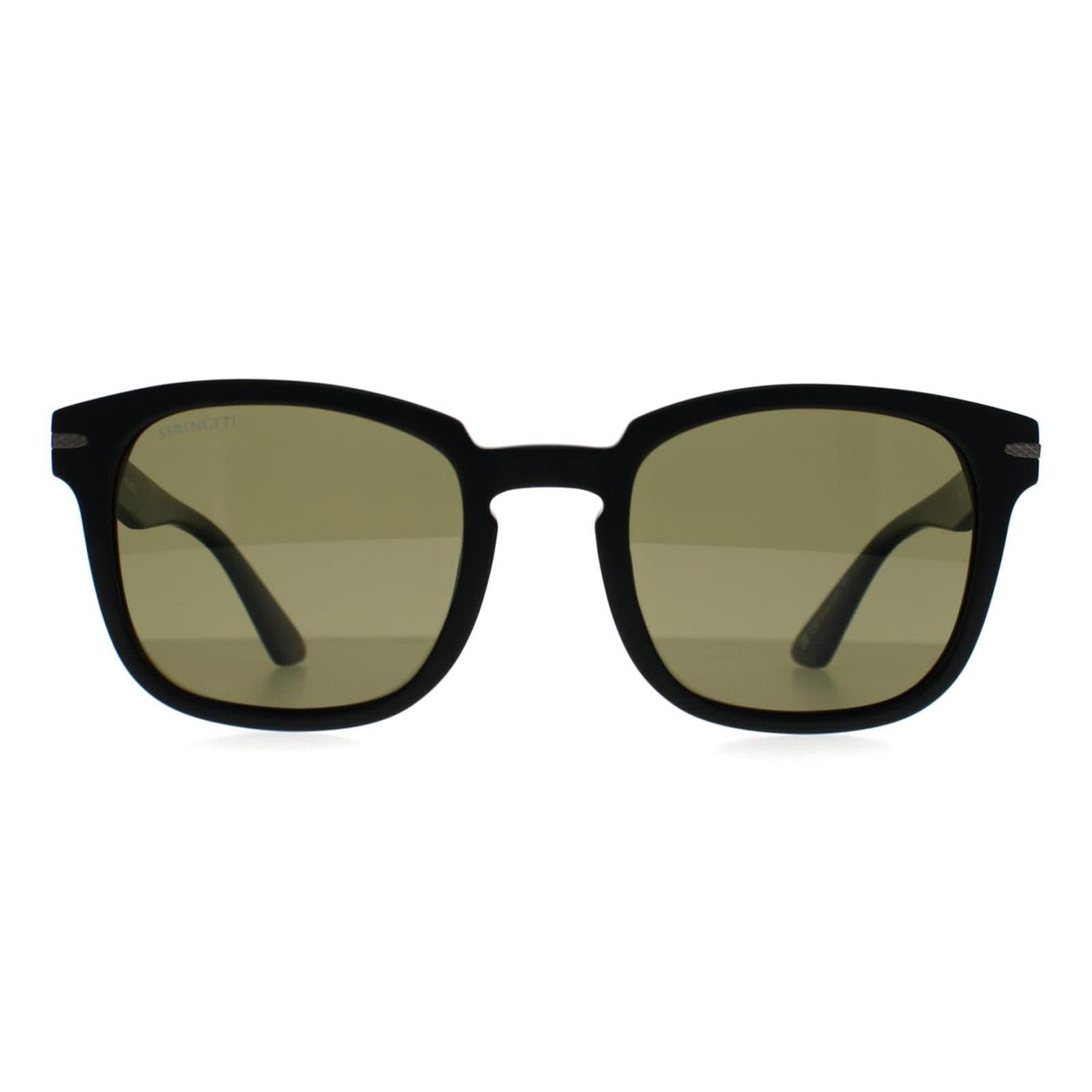 Serengeti Serengeti Men's Square Matte Black Mineral Polarized 555nm Photochromic Ethan