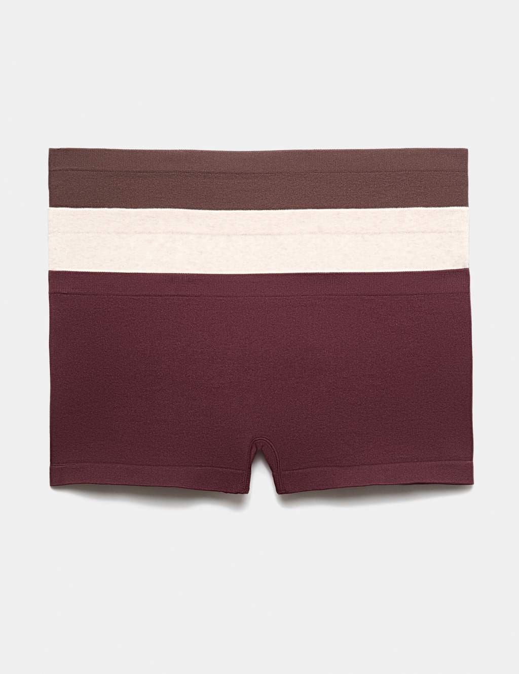 Marks & Spencer M&S 3 Pack Comfort Rib Seamless Boxer Shorts Dark Wine