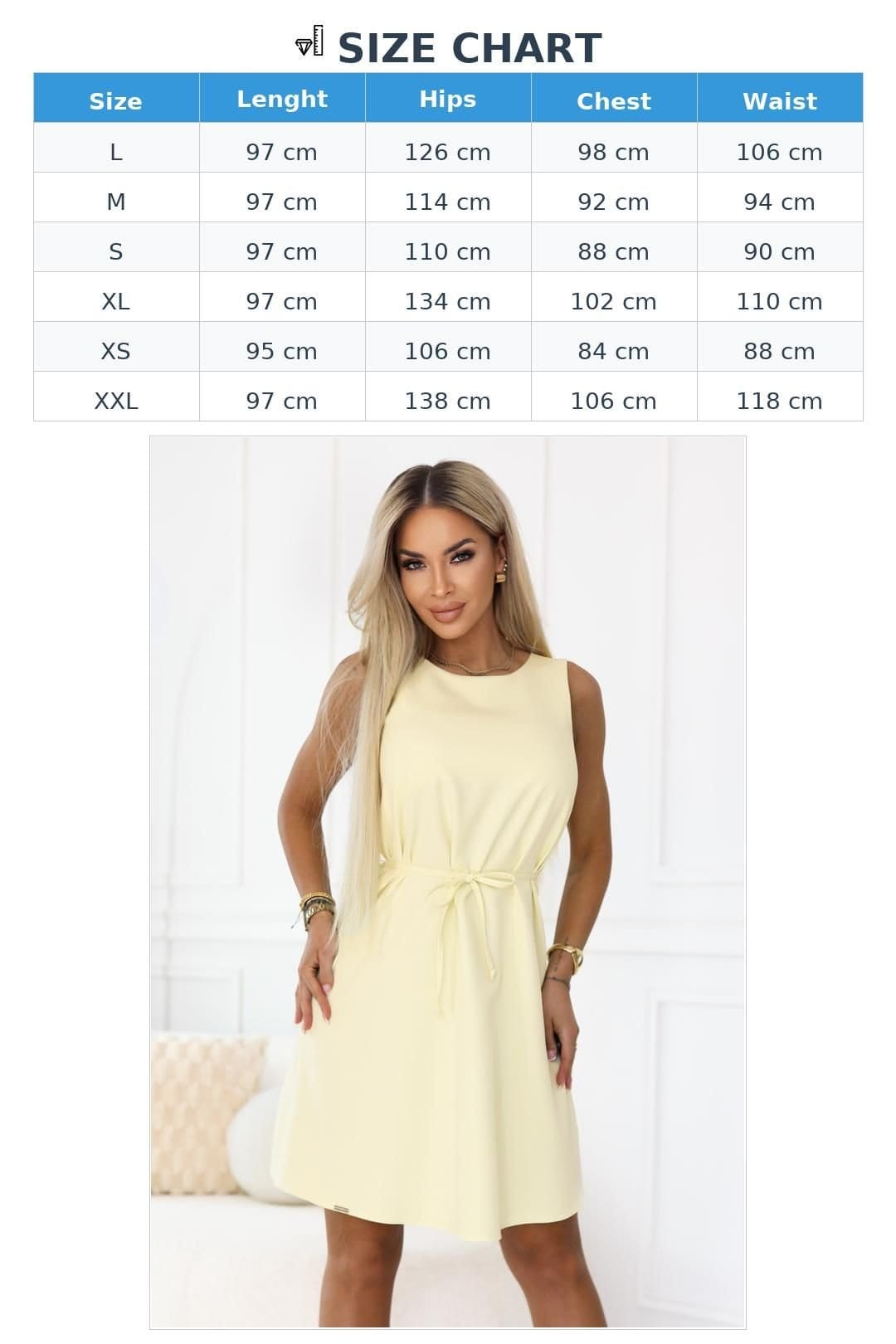 Love Lace Love Lace Women's Butter Yellow Summer Trapeze Dress with Belt - 4